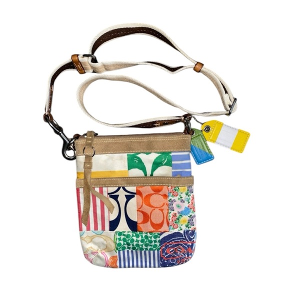 Coach Vintage Hampton Patchwork Crossbody Bag Vertical, Messenger Purse - Picture 1 of 7